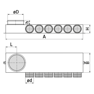 Plenum boxes > Corner plenum box, left-sided SR-RKN.L