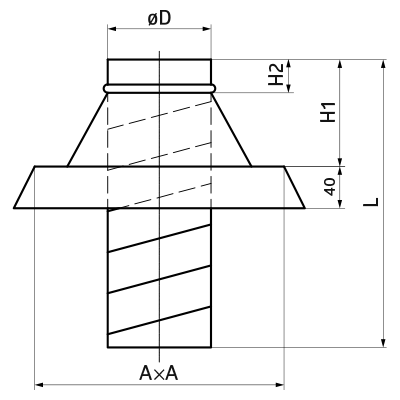 Roof bases > Roof base PD-B-II Roof bases > Roof base PD-B-II