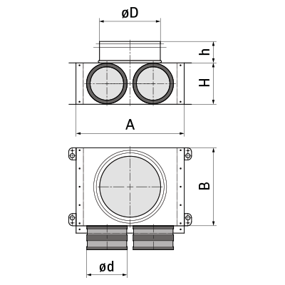 Plenum boxes > Plenum box SR-T2
