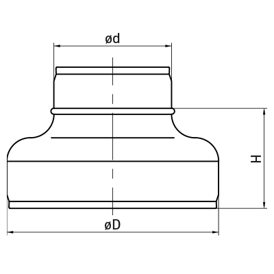 Reducers > Pressed male-female reducer RCF/RCFPL