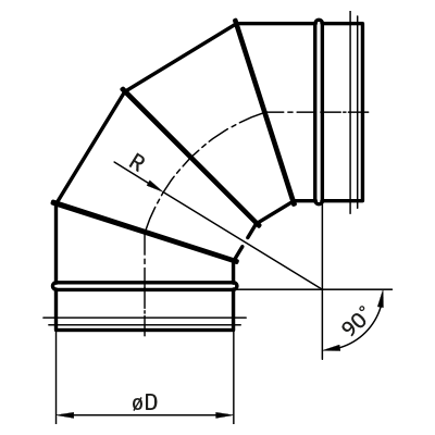 Codos de ventilación > Codo segmentado 90° BFL/BF(E)