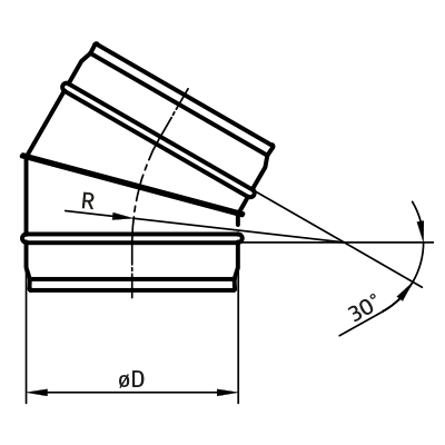 Codos de ventilación > Codo segmentado 30° BFL/BF(E)