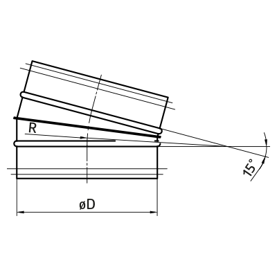 Bends > 15° segmented bend BFL/BF(E)