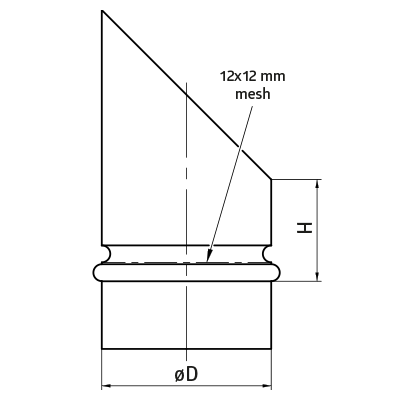 Saddles > Angle take-off with mesh AV(E)/AVL