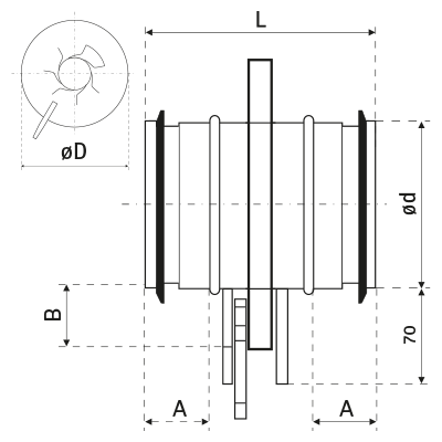 Standard dampers > IRIS damper IRIS