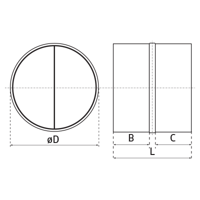 Back draft dampers > Back draft damper RSK