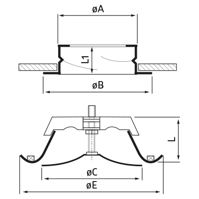 Supply air valves > Supply air valveSV-S (stainless steel)