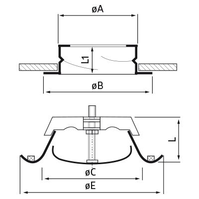 Exhaust air valves > Exhaust air valveEV-S (stainless steel)