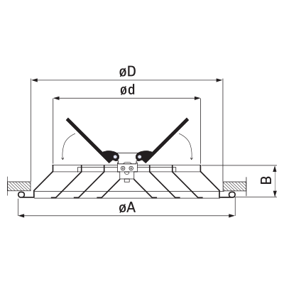 Deckenluftdurchlässe > Runder Luftdurchlässe DS