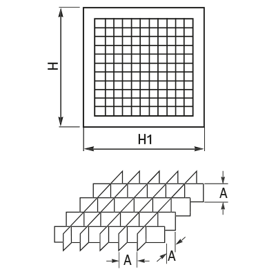 Aluminum > Egg crate grille EG-C