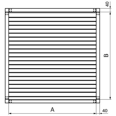 Lufteinlässe/-auslässe > Aussenwandgitter / Abluftöffnung verzinkt CW