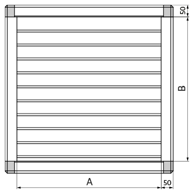 Air intake / exhauster and ventilation caps > Anodized aluminum rectangular air intake/exhauster CWA