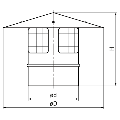 Entradas/salidas de aire > Sombreros de ventilación VH-S