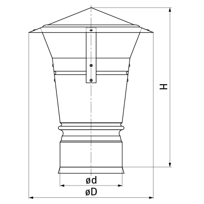 Air intake / exhauster and ventilation caps > Round air exhauster type C WDO-C Air intake / exhauster and ventilation caps > Round air exhauster type C WDO-C