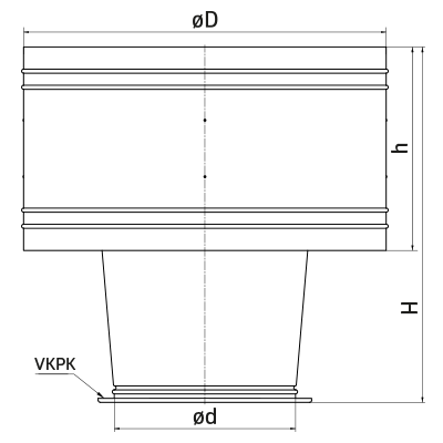 Air intake / exhauster and ventilation caps > Round gravity ventilator WDC