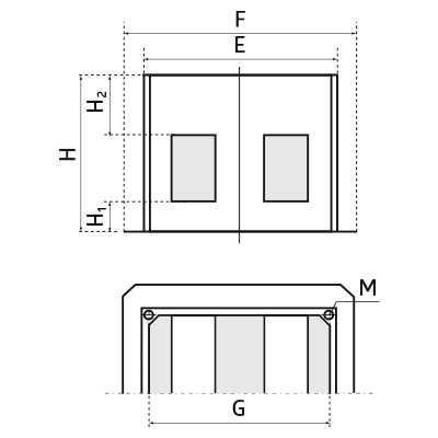 Roof bases > Rectangular damping roof base PD-ST