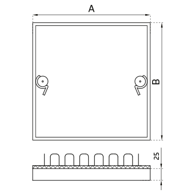 Puertas de acceso > Puerta de acceso con aislamiento para tubo rectangular RD