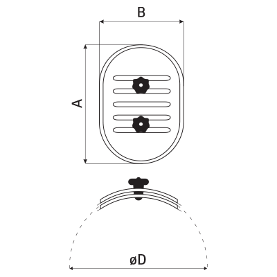 Access doors > Curved access door for round duct KR