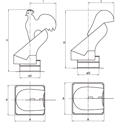 Sombreretes de chimenea > Tubo para chimenea RTN