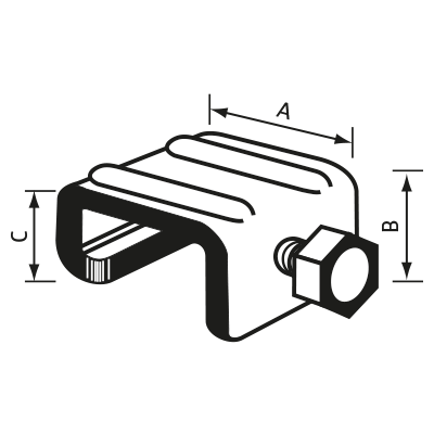 Pipe clips and bands > Ventilation duct clip