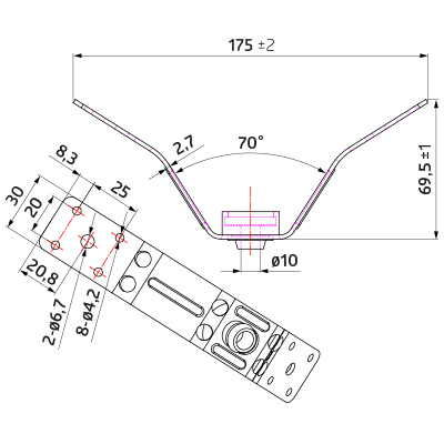 Pipe clips and bands > R type suspension with shock absorber