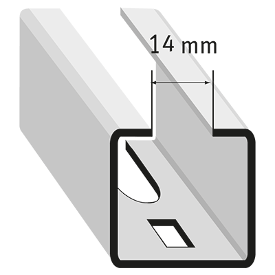 Montageschiene und Montagekonsole > Montageschiene W 106