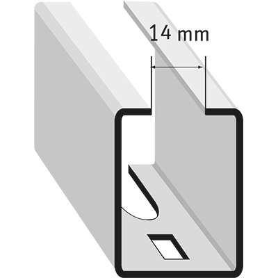 Montageschiene und Montagekonsole > Montageschiene W 107