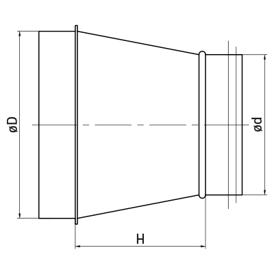 Reducers > Symmetric hand made reducer RCFLE/RCFLL 